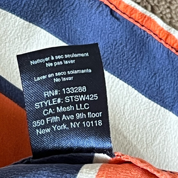 100% Silk Striped Sperry Blouse Sz Large - Picture 10 of 13